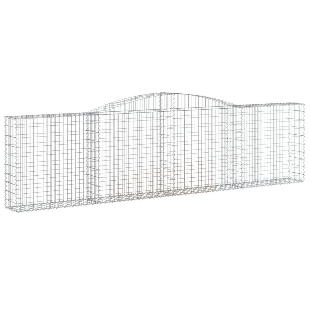 Cesti Gabbioni ad Arco 10 pz 400x30x100/120 cm Ferro Zincato