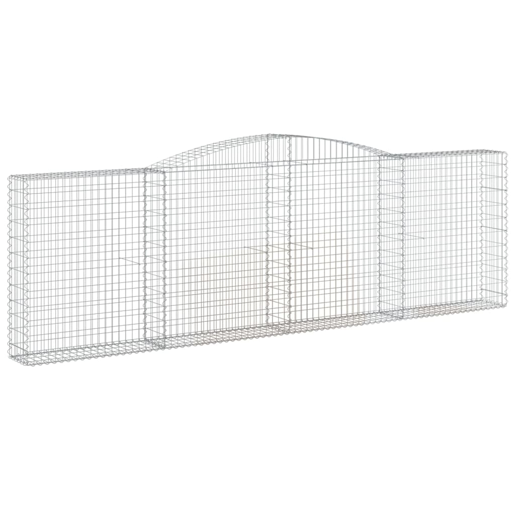 Cesti Gabbioni ad Arco 7 pz 400x30x120/140 cm Ferro Zincato