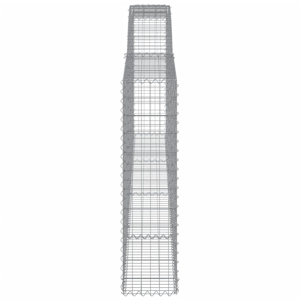 Cesti Gabbioni ad Arco 10 pz 400x30x120/140 cm Ferro Zincato