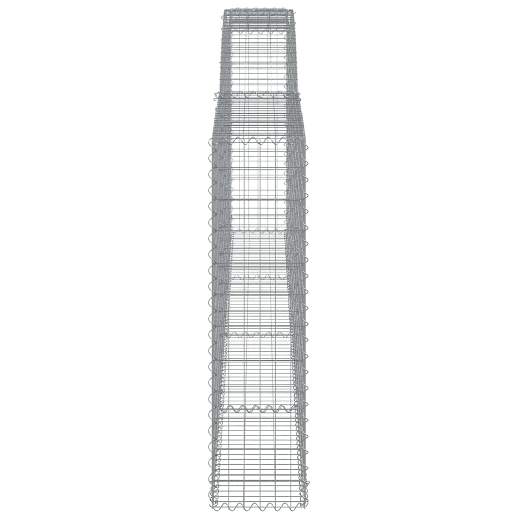 Cesti Gabbioni ad Arco 15 pz 400x30x120/140 cm Ferro Zincato