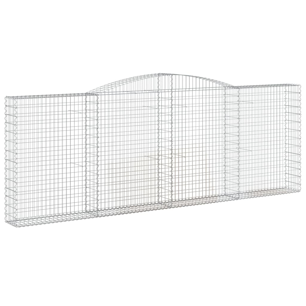 Cesti Gabbioni ad Arco 5 pz 400x30x140/160 cm Ferro Zincato