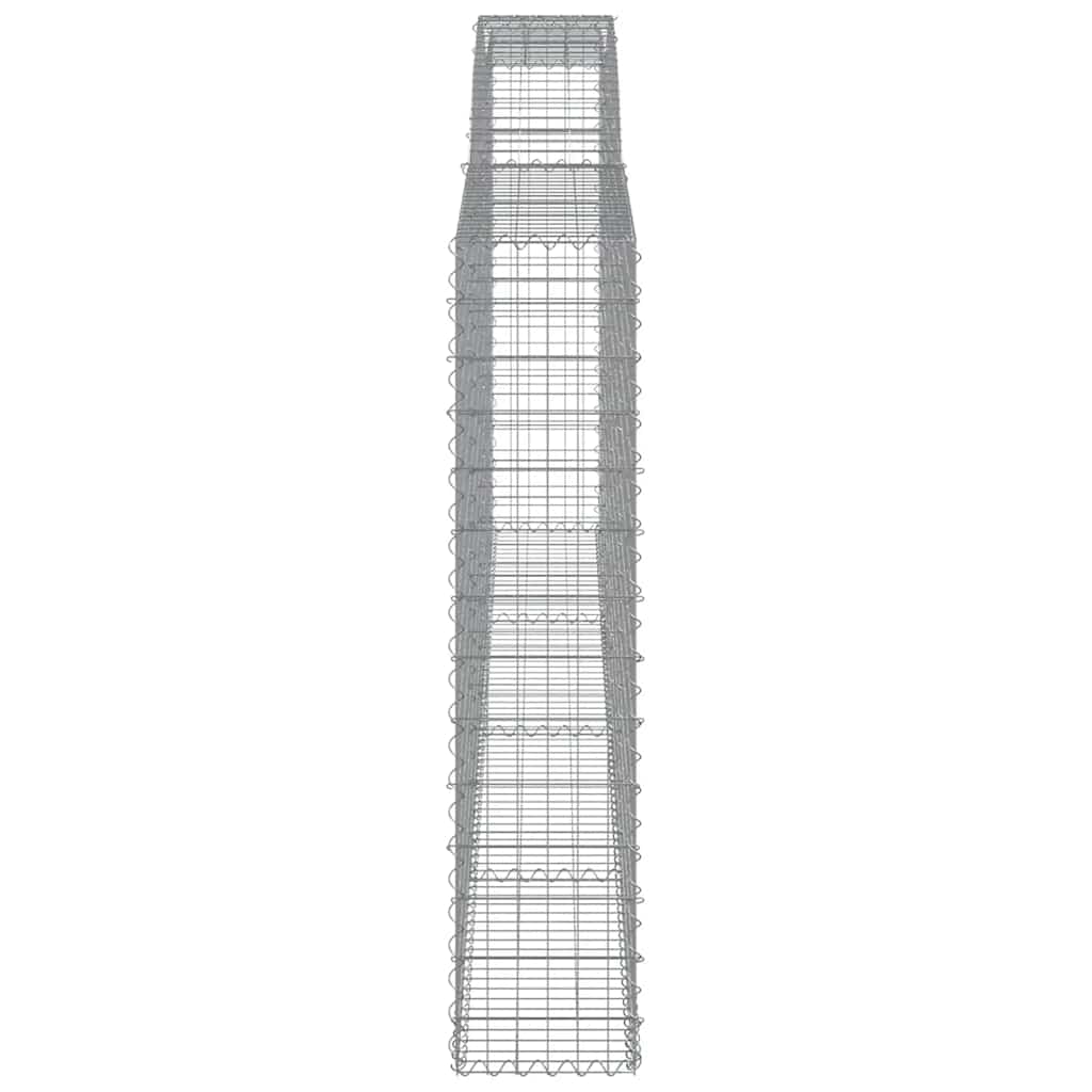 Cesti Gabbioni ad Arco 6 pz 400x30x140/160 cm Ferro Zincato