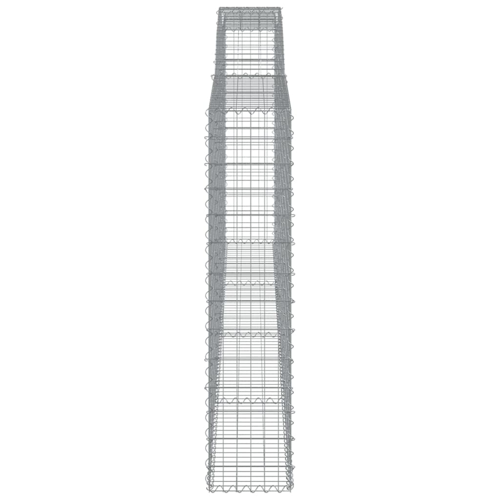 Cesti Gabbioni ad Arco 15 pz 400x30x140/160 cm Ferro Zincato