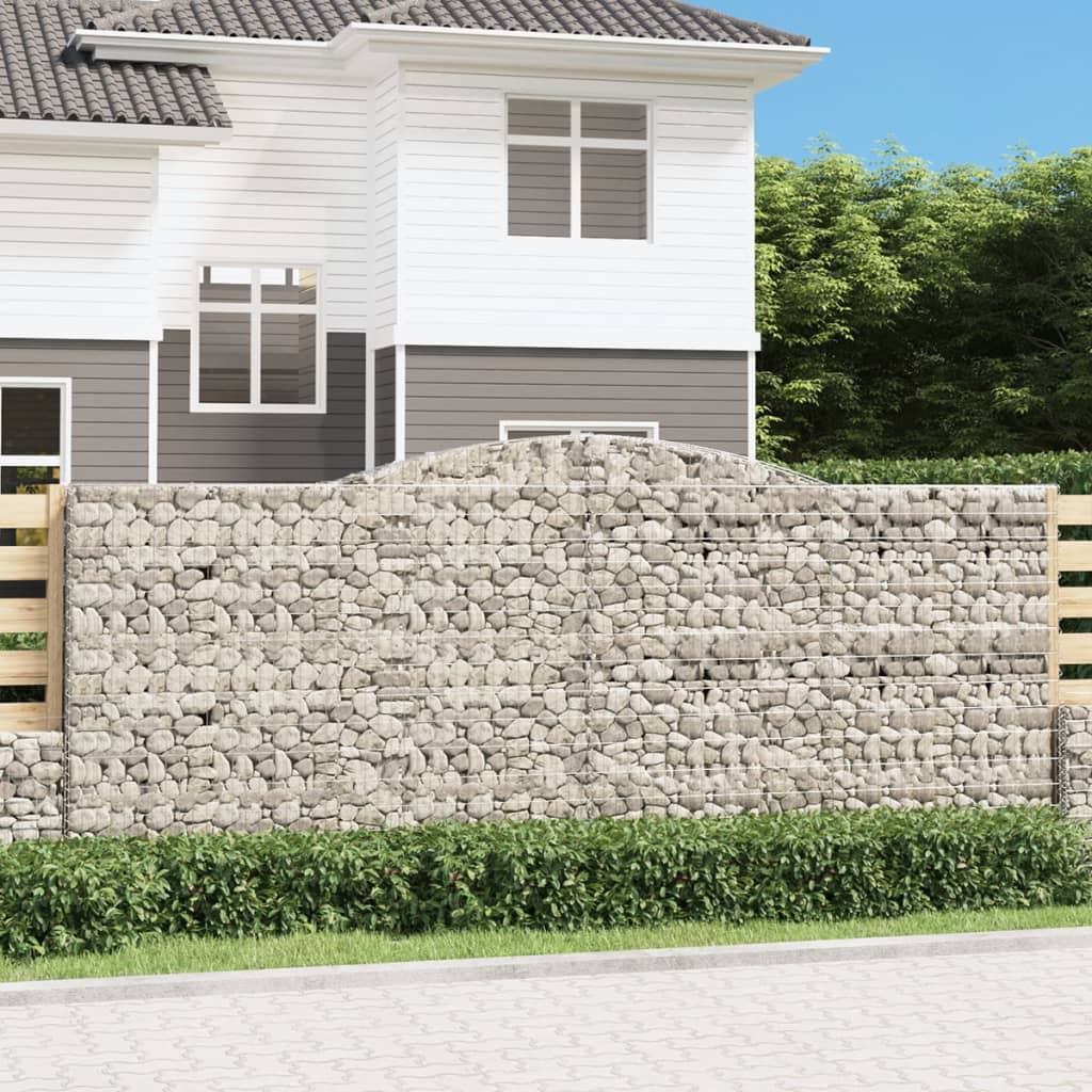 Cesti Gabbioni ad Arco 25 pz 400x30x160/180 cm Ferro Zincato
