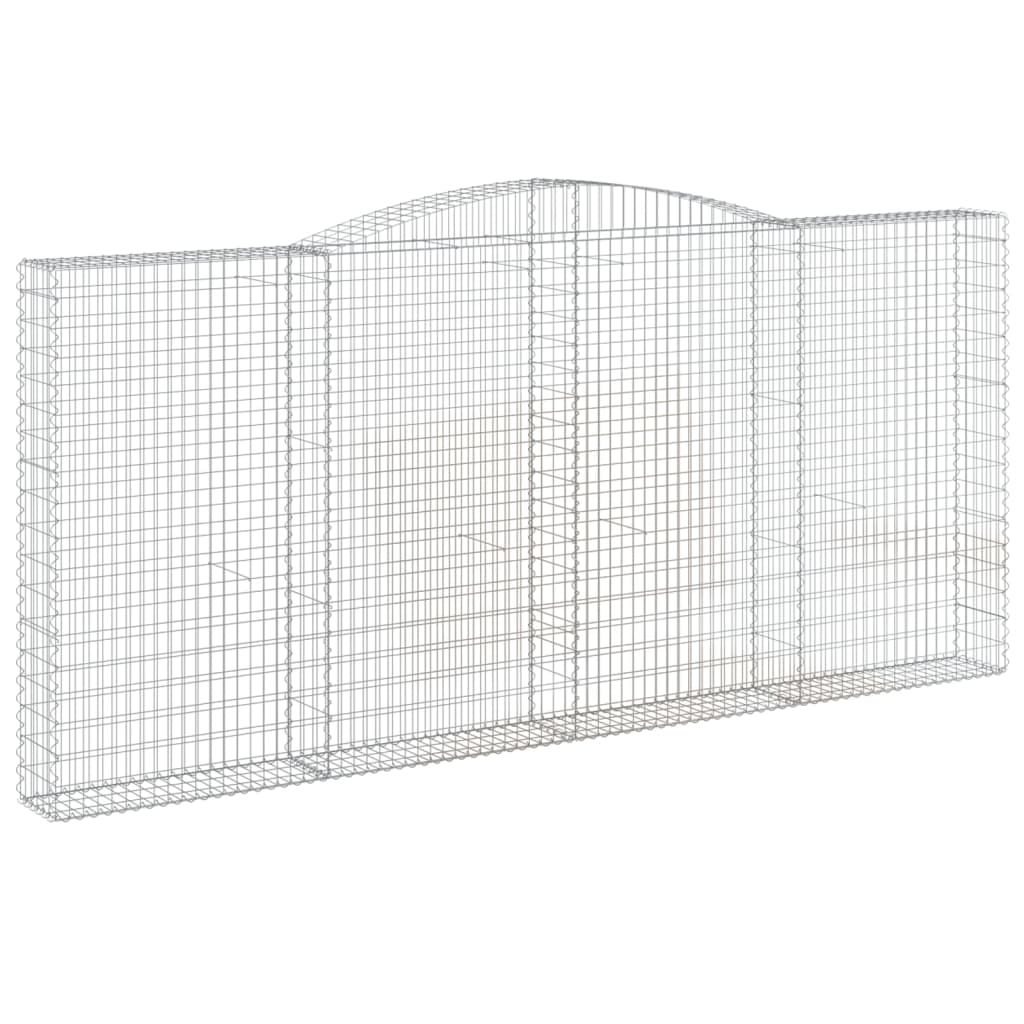 Cesti Gabbioni ad Arco 4 pz 400x30x180/200 cm Ferro Zincato