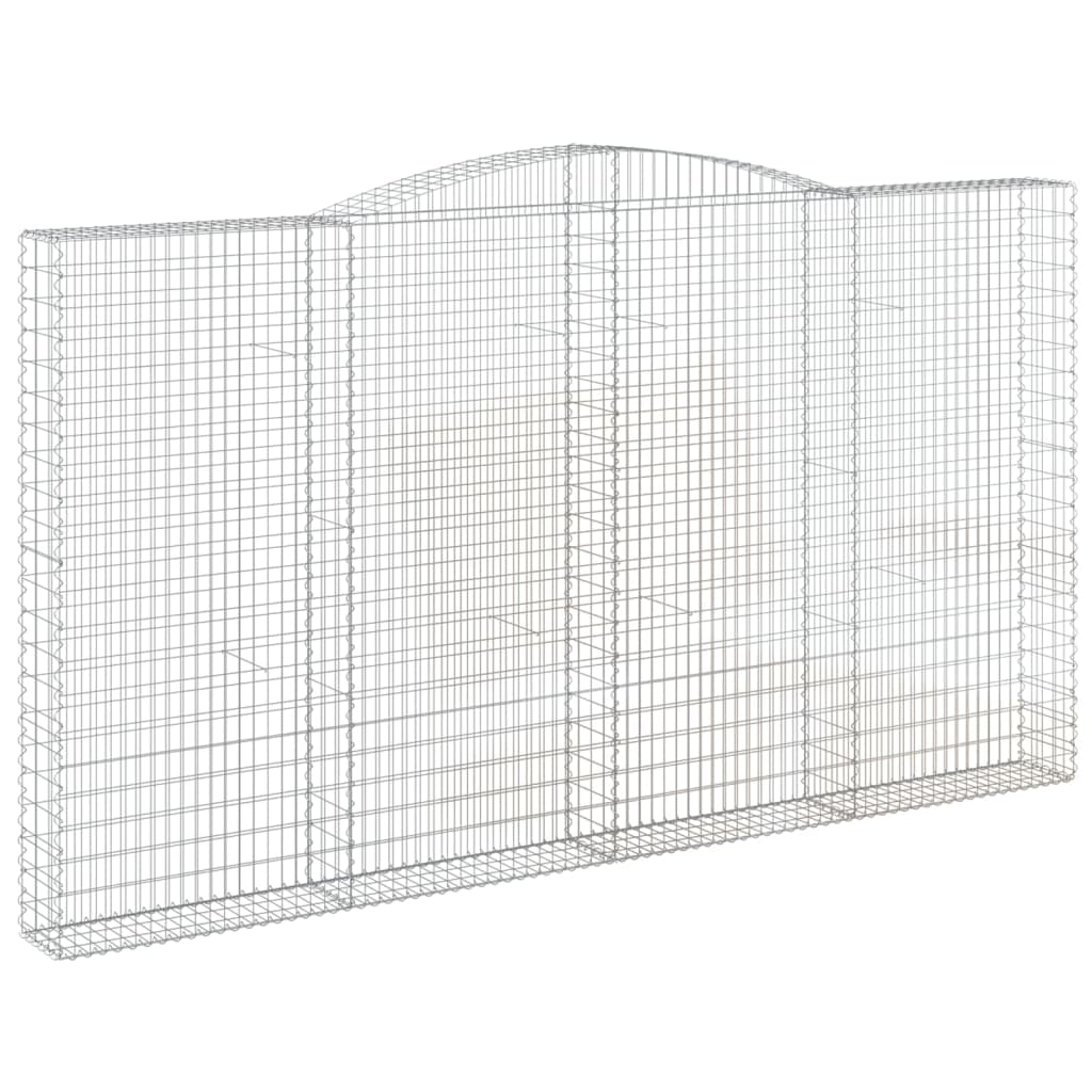 Cesti Gabbioni ad Arco 4 pz 400x30x220/240 cm Ferro Zincato