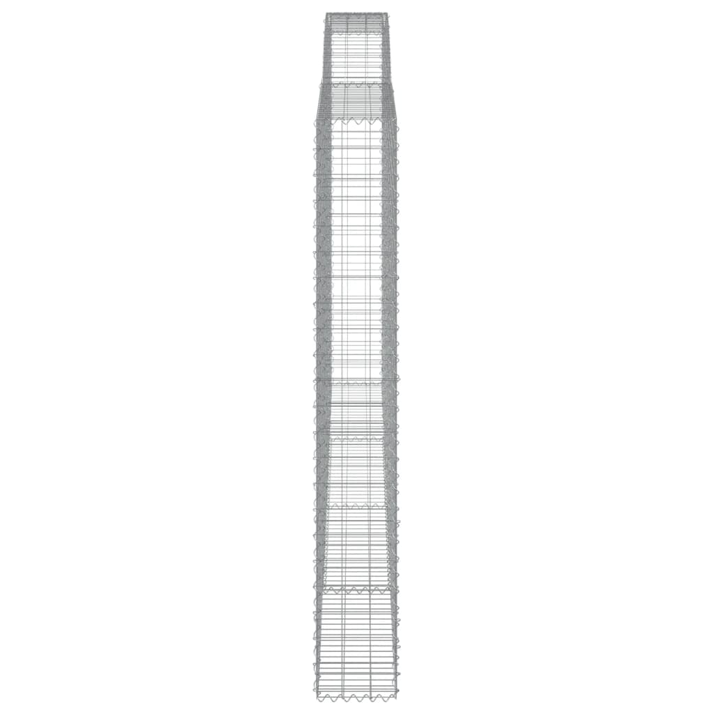Cesti Gabbioni ad Arco 4 pz 400x30x220/240 cm Ferro Zincato