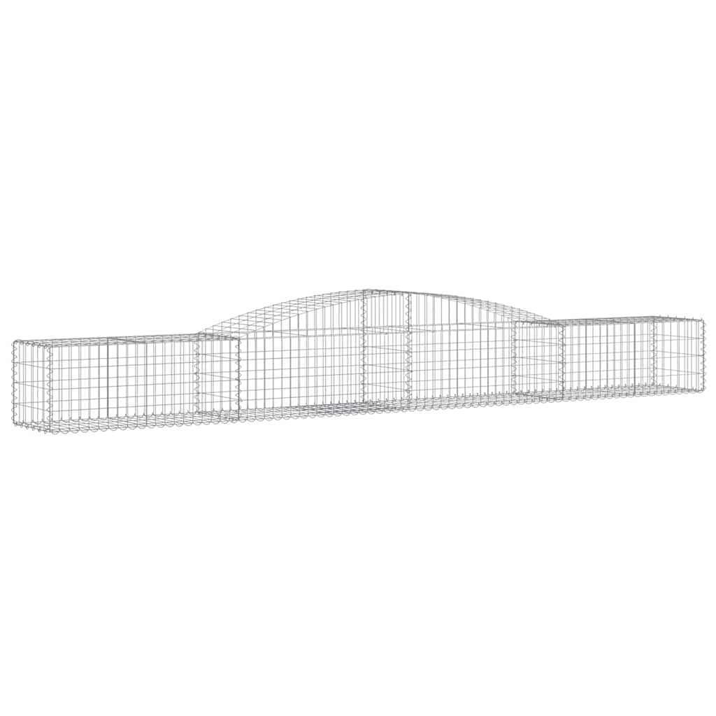 Cesti Gabbioni ad Arco 2 pz 400x50x40/60 cm Ferro Zincato