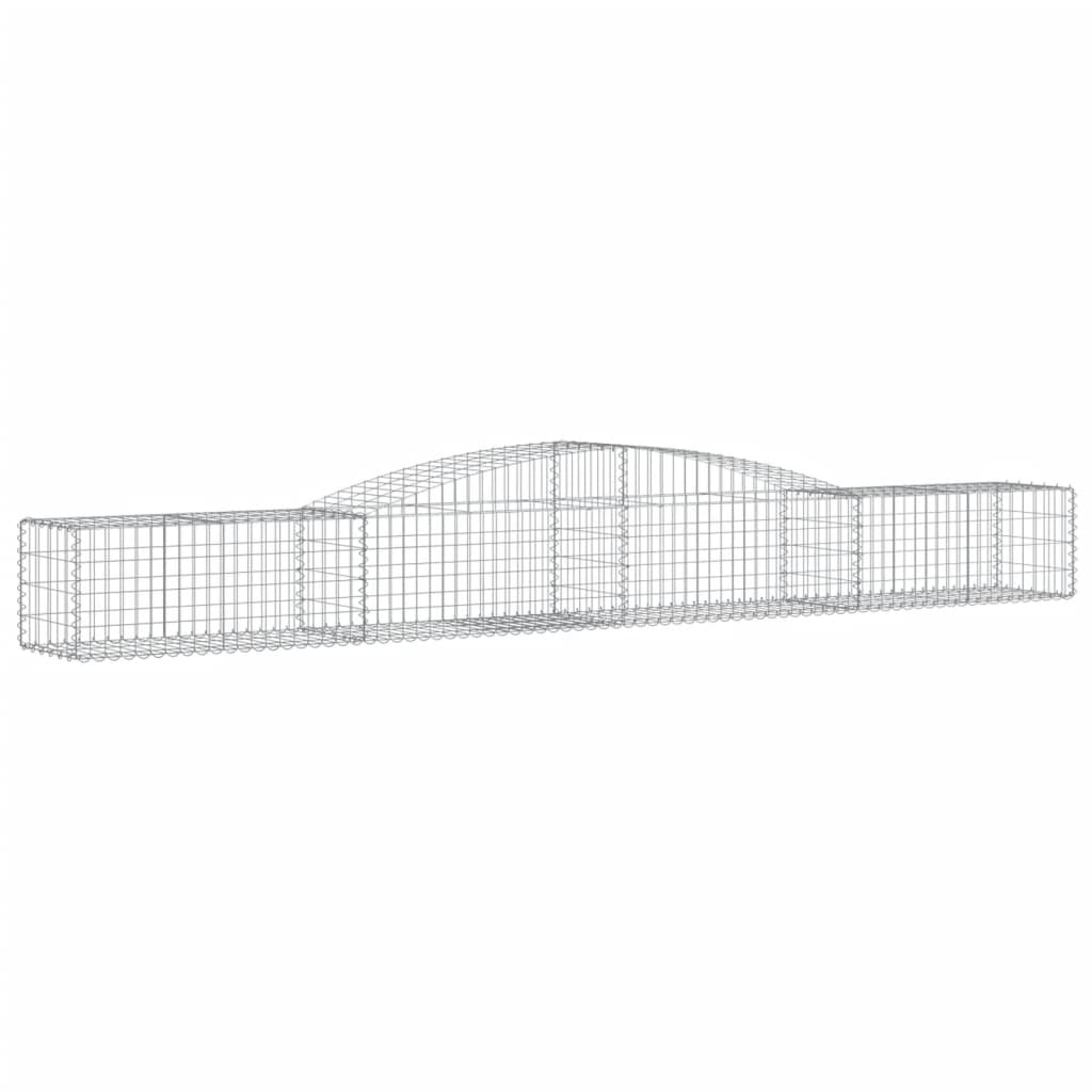 Cesti Gabbioni ad Arco 5 pz 400x50x40/60 cm Ferro Zincato
