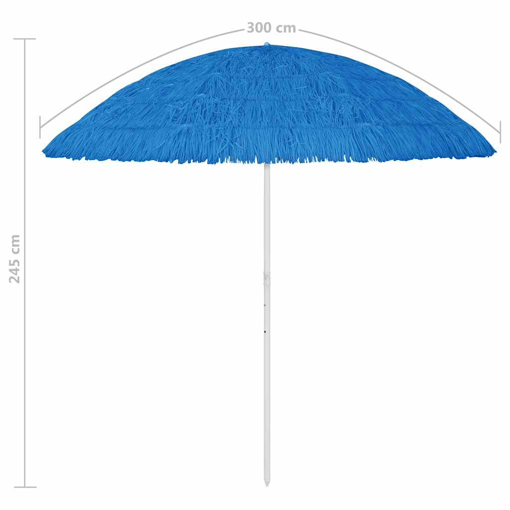 Ombrellone da Spiaggia Hawaii Blu 300 cm