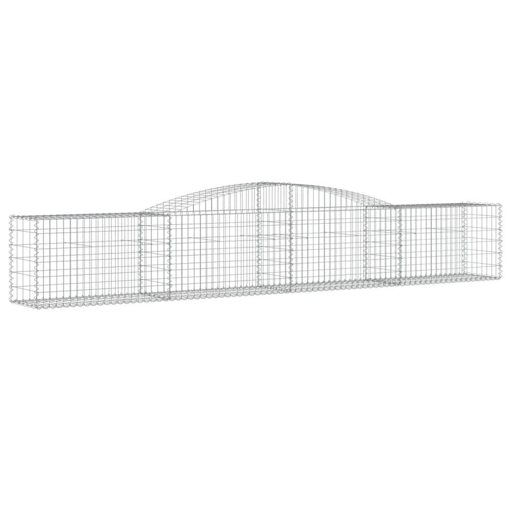 Cesti Gabbioni ad Arco 5 pz 400x50x60/80 cm Ferro Zincato
