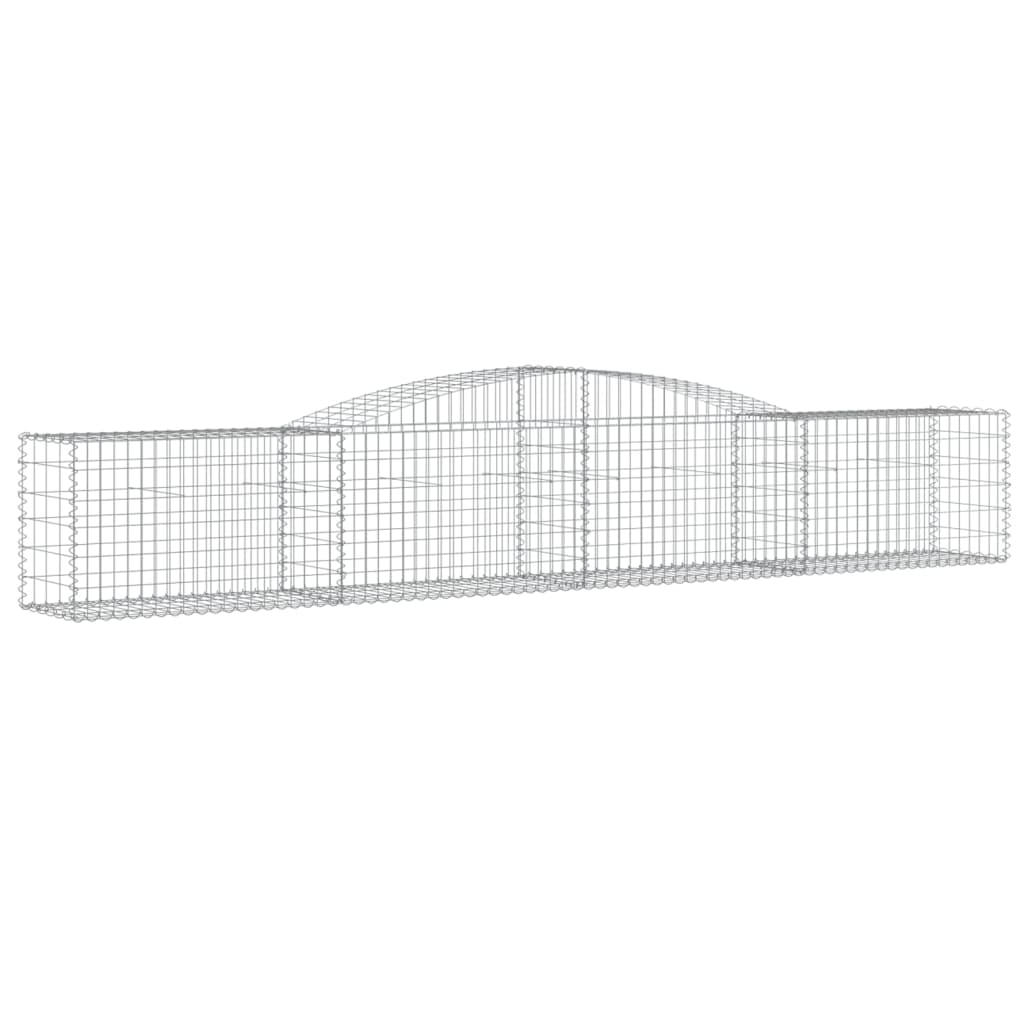 Cesti Gabbioni ad Arco 10 pz 400x50x60/80 cm Ferro Zincato