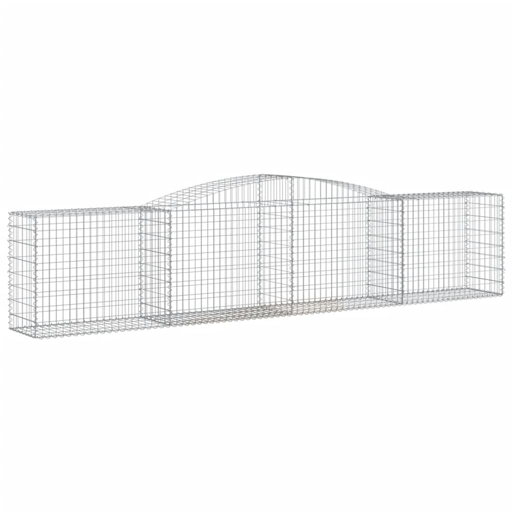 Cesti Gabbioni ad Arco 8 pz 400x50x80/100 cm Ferro Zincato