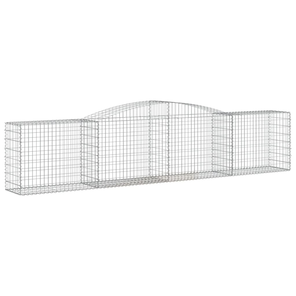 Cesti Gabbioni ad Arco 9 pz 400x50x80/100 cm Ferro Zincato