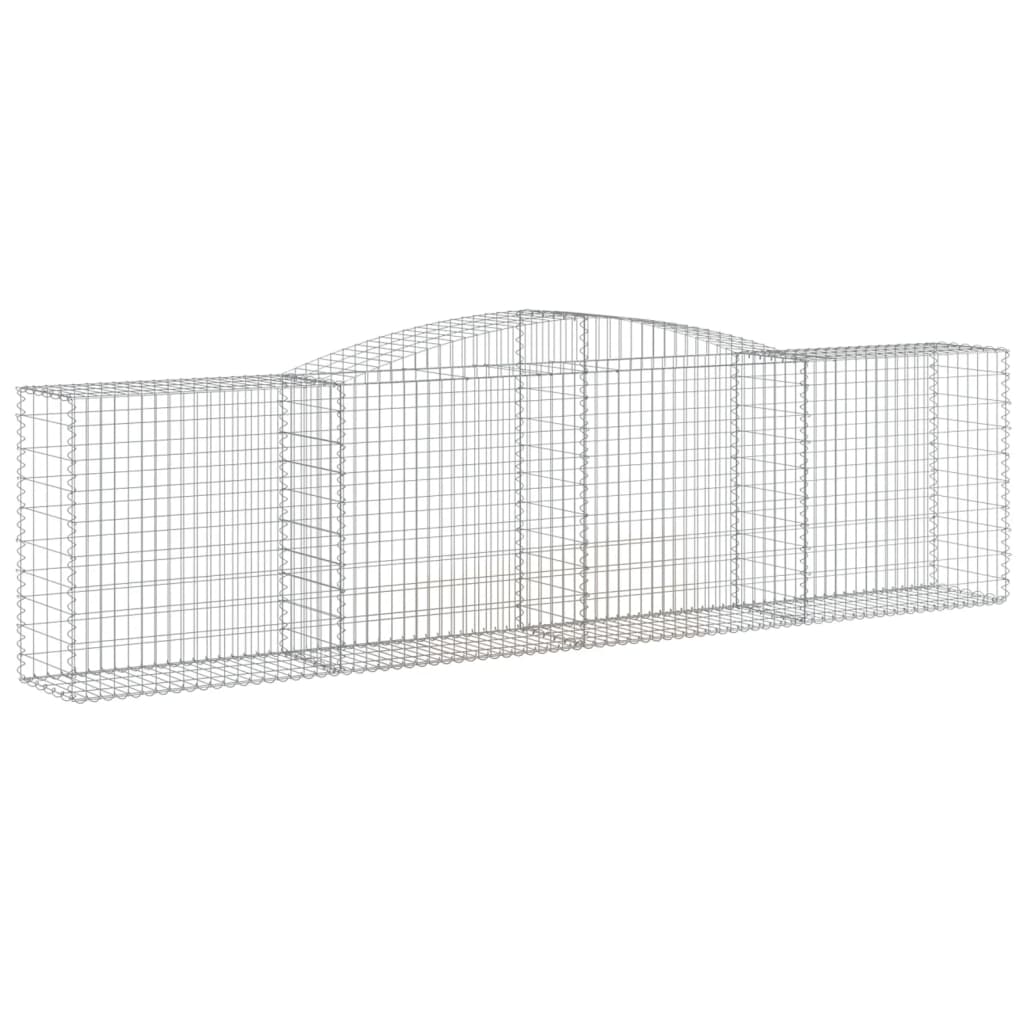 Cesti Gabbioni ad Arco 2 pz 400x50x100/120 cm Ferro Zincato