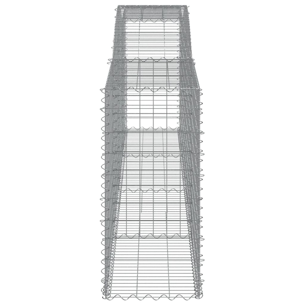 Cesti Gabbioni ad Arco 2 pz 400x50x100/120 cm Ferro Zincato