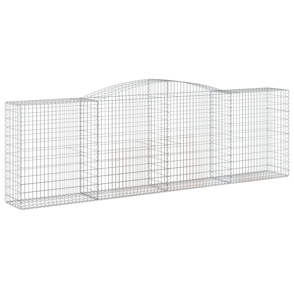 Cesti Gabbioni ad Arco 4 pz 400x50x120/140 cm Ferro Zincato