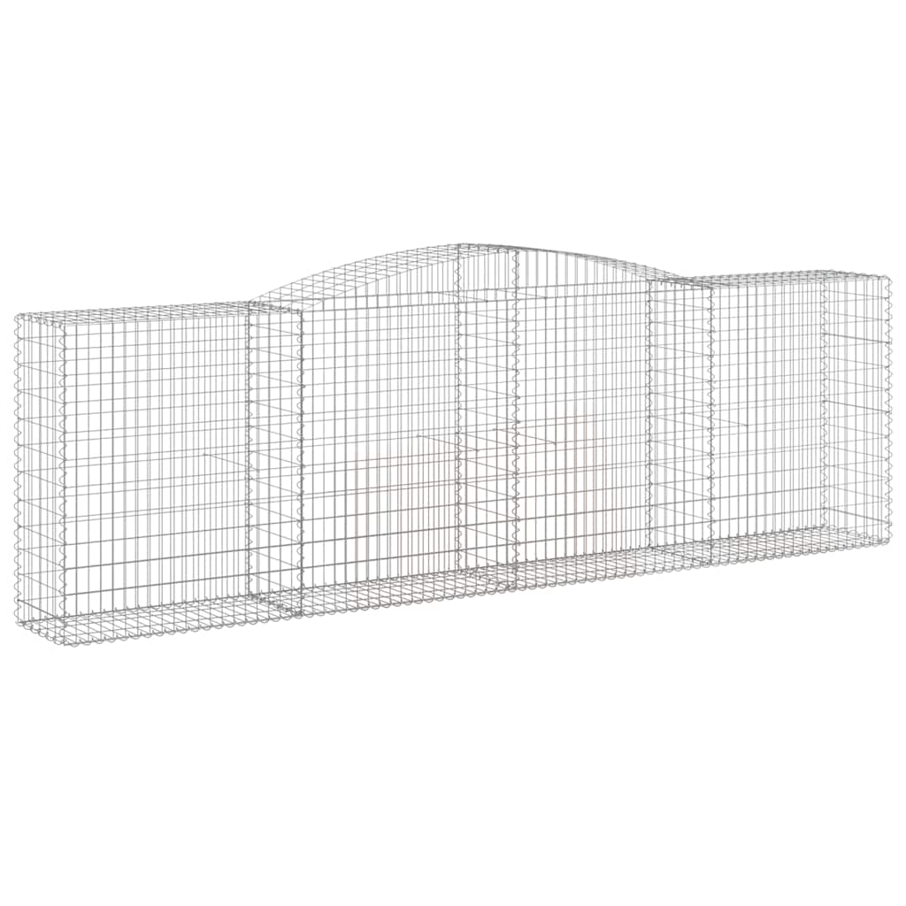Cesti Gabbioni ad Arco 6 pz 400x50x120/140 cm Ferro Zincato