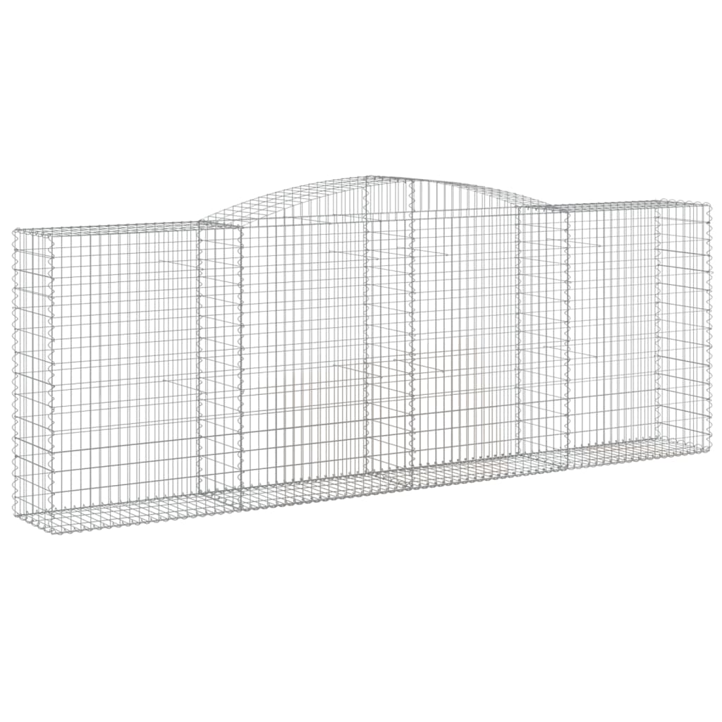 Cesti Gabbioni ad Arco 3 pz 400x50x140/160 cm Ferro Zincato
