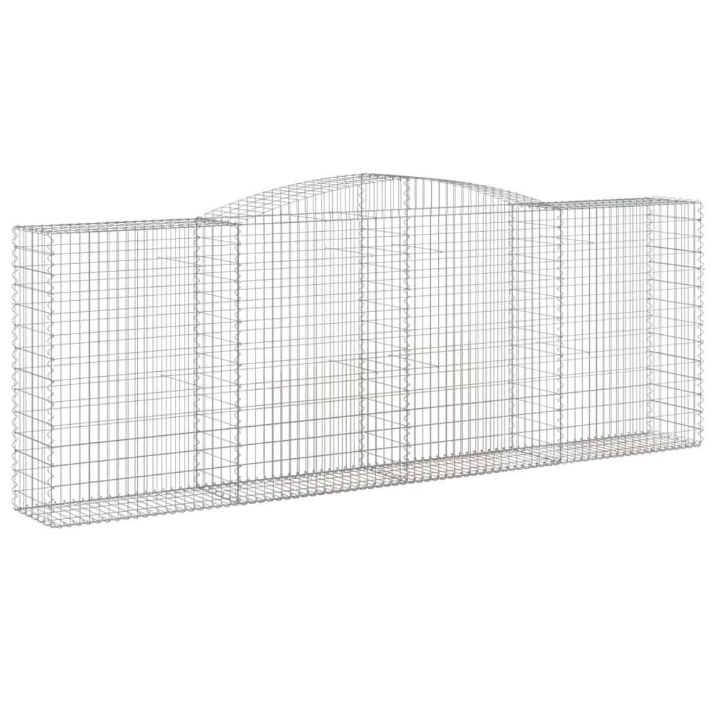 Cesti Gabbioni ad Arco 8 pz 400x50x140/160 cm Ferro Zincato