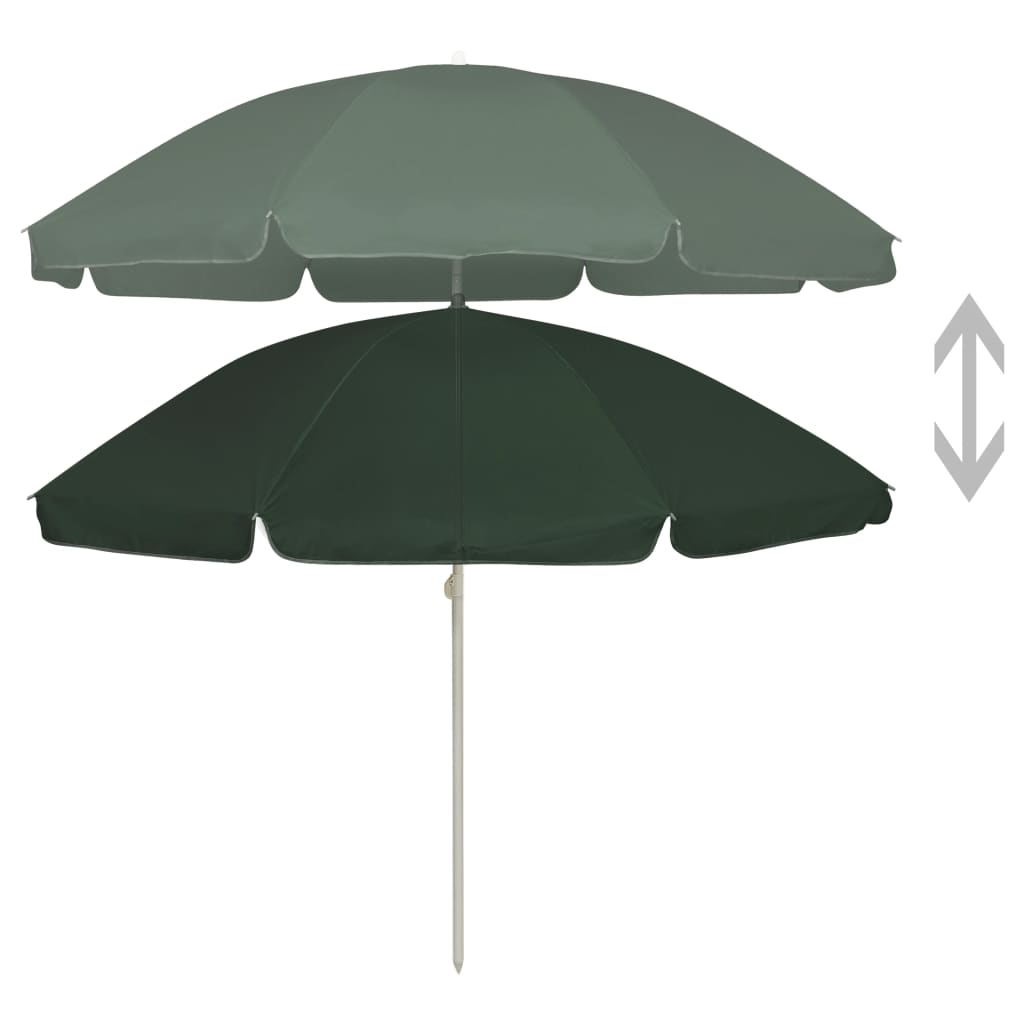 Ombrellone da Spiaggia Verde 240 cm