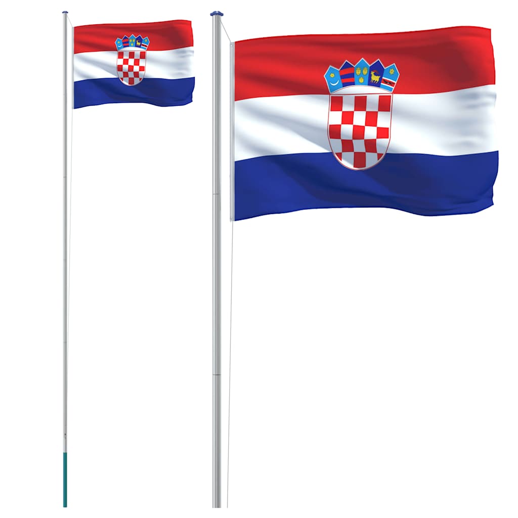 Asta e Bandiera Croazia 6,08 m Alluminio