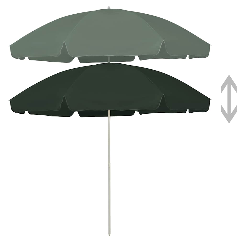 Ombrellone da Spiaggia Verde 300 cm