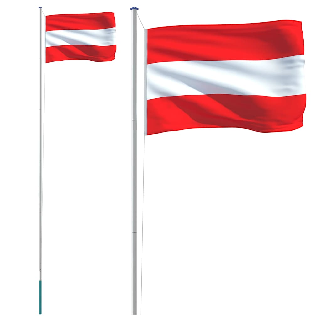 Asta e Bandiera Austria 6,08 m Alluminio