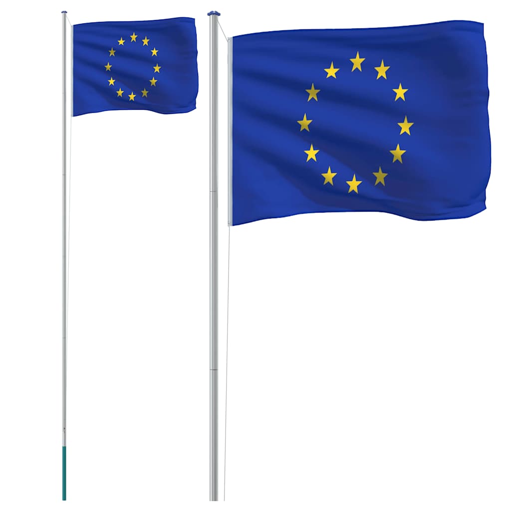 Asta e Bandiera Europa 6,08 m Alluminio