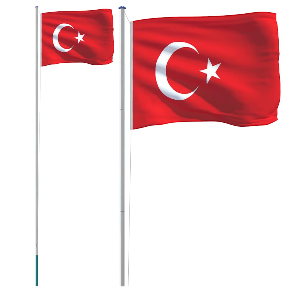 Asta e Bandiera Turchia 6,08 m Alluminio