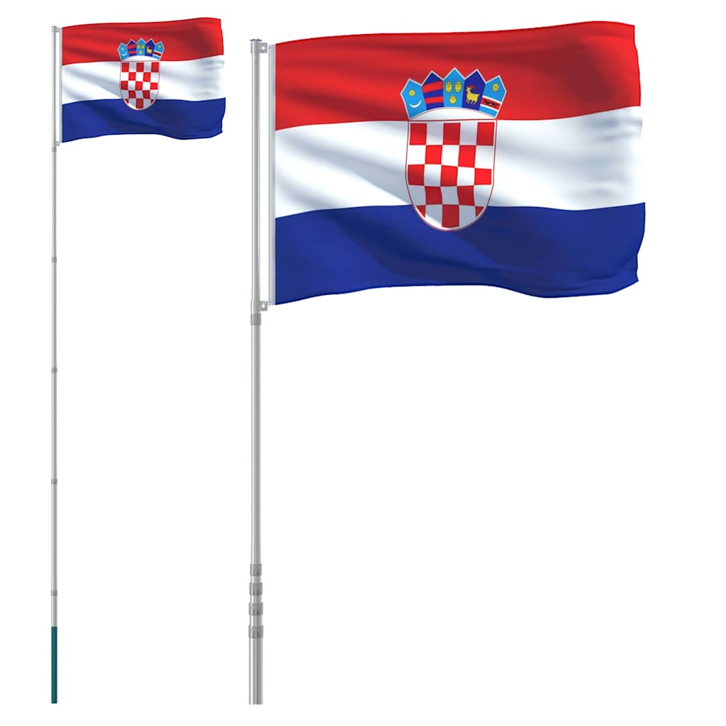 Asta e Bandiera Croazia 5,5 m Alluminio