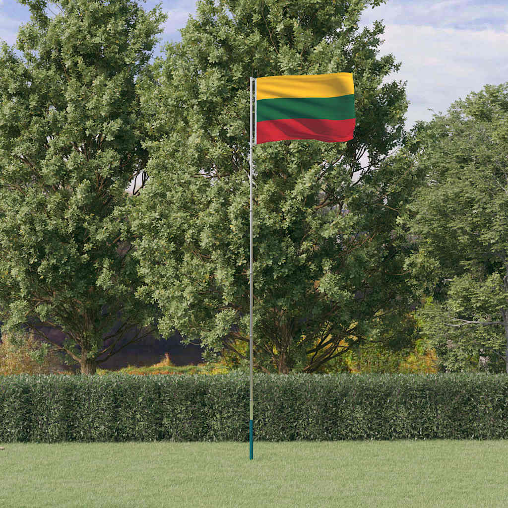 Asta e Bandiera Lituania 5,5 m Alluminio