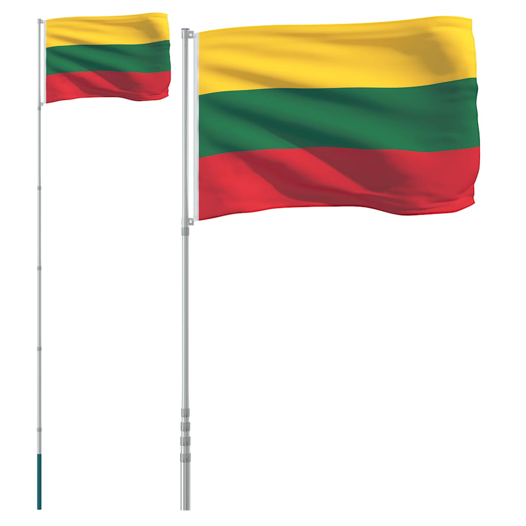 Asta e Bandiera Lituania 5,5 m Alluminio
