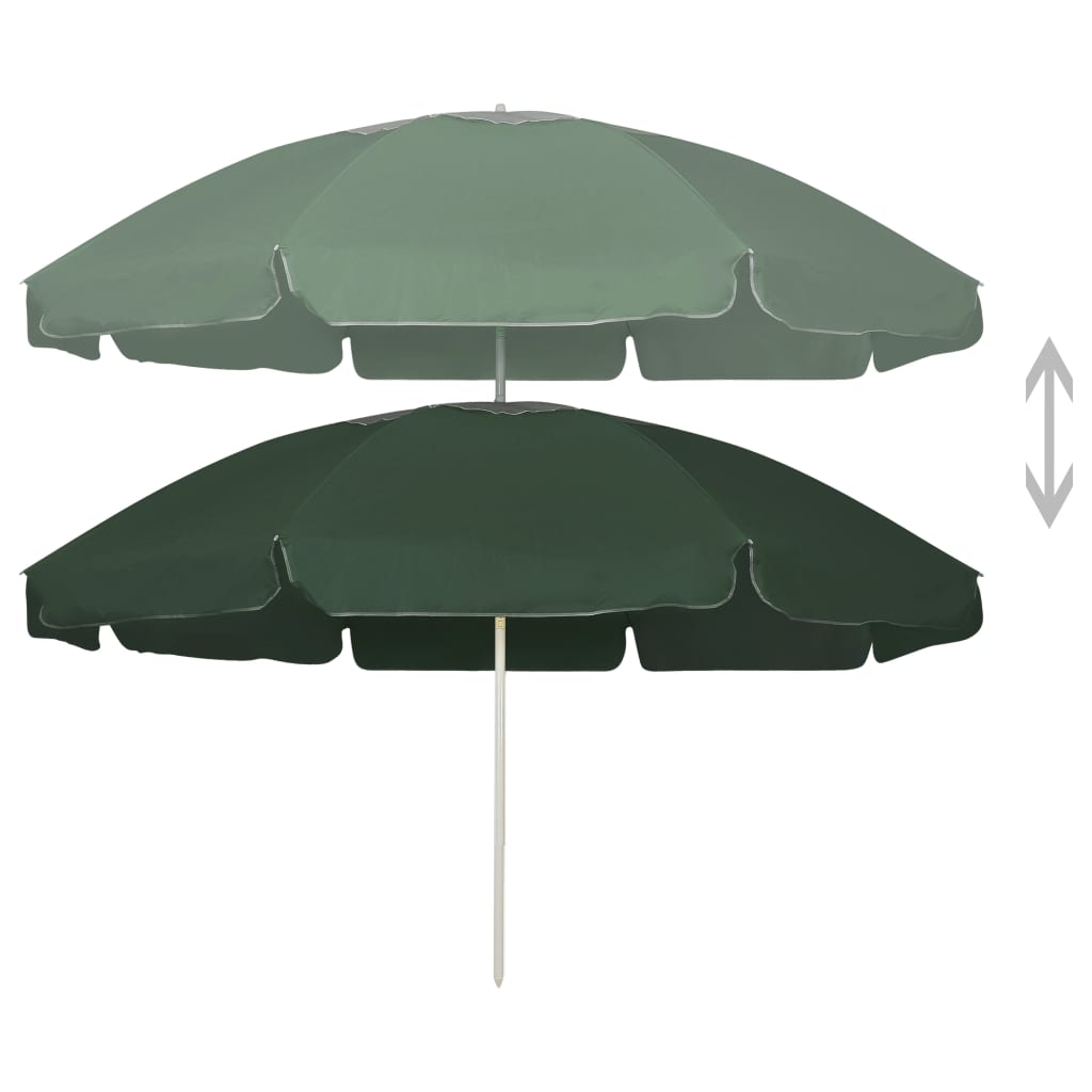 Ombrellone da Spiaggia Verde 240 cm