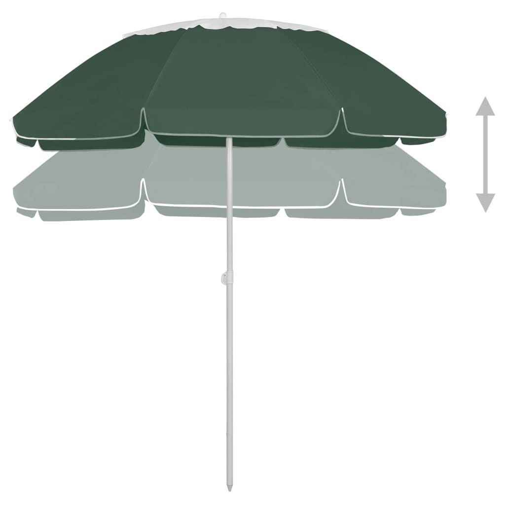 Ombrellone da Spiaggia Verde 300 cm