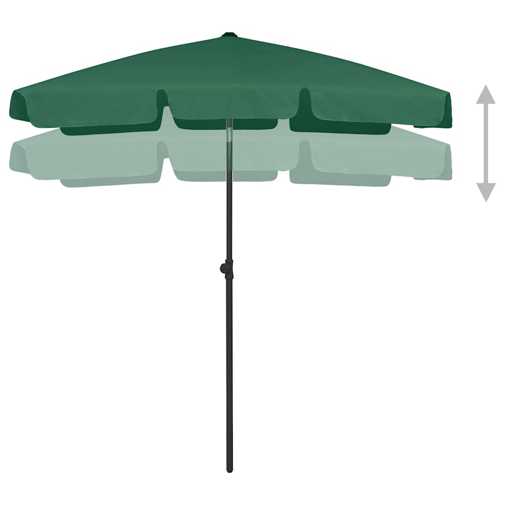 Ombrellone da Spiaggia Verde 180x120 cm