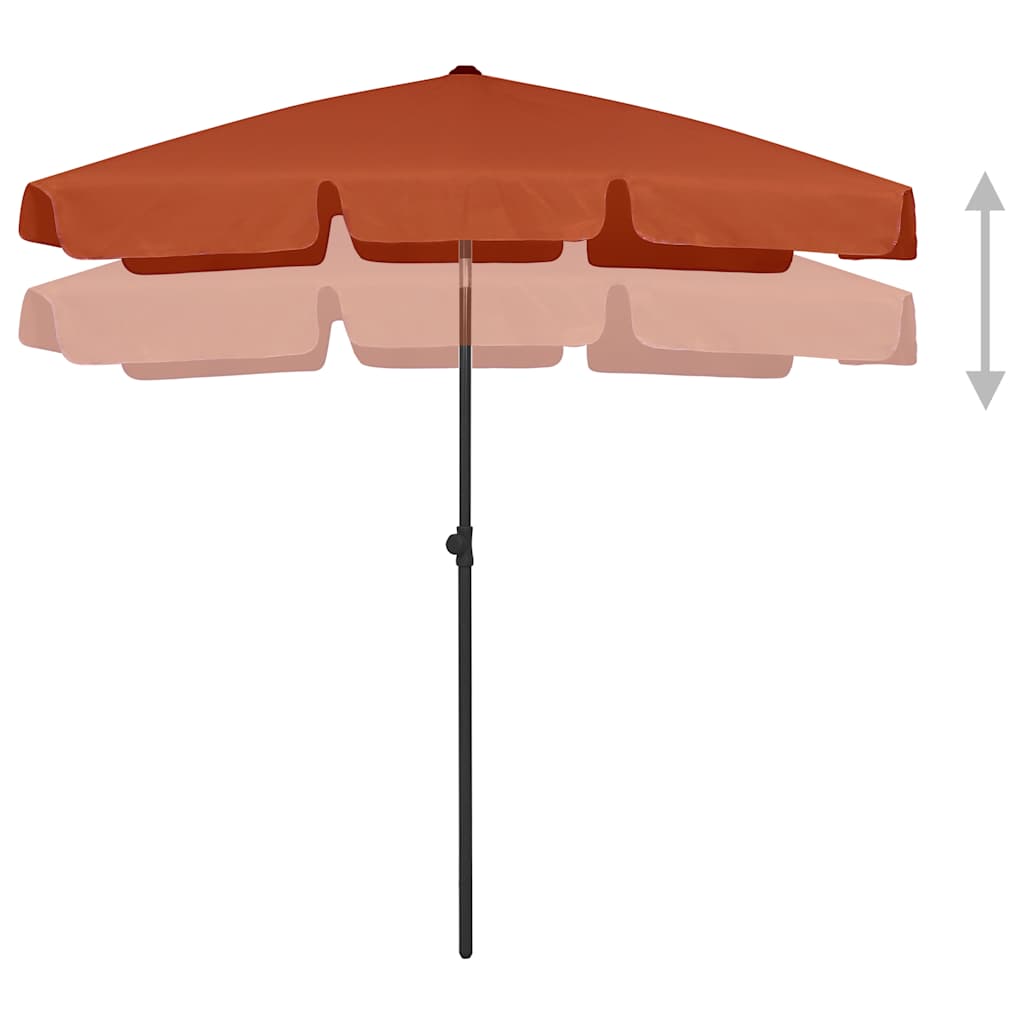 Ombrellone da Spiaggia Terracotta 180x120 cm