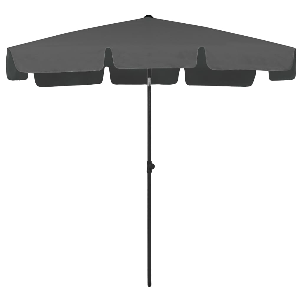 Ombrellone da Spiaggia Antracite 200x125 cm
