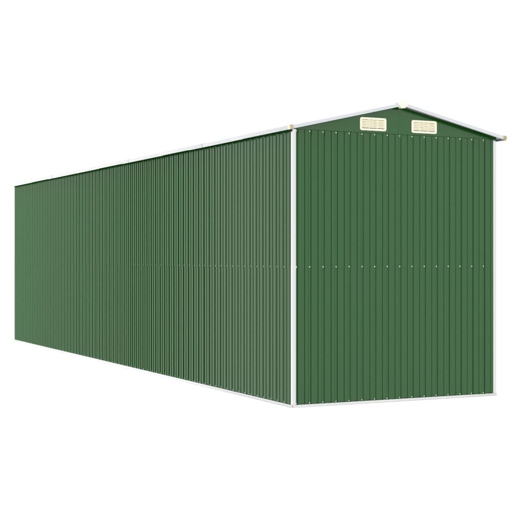 Capanno da Giardino Verde 192x772x223 cm Acciaio Zincato