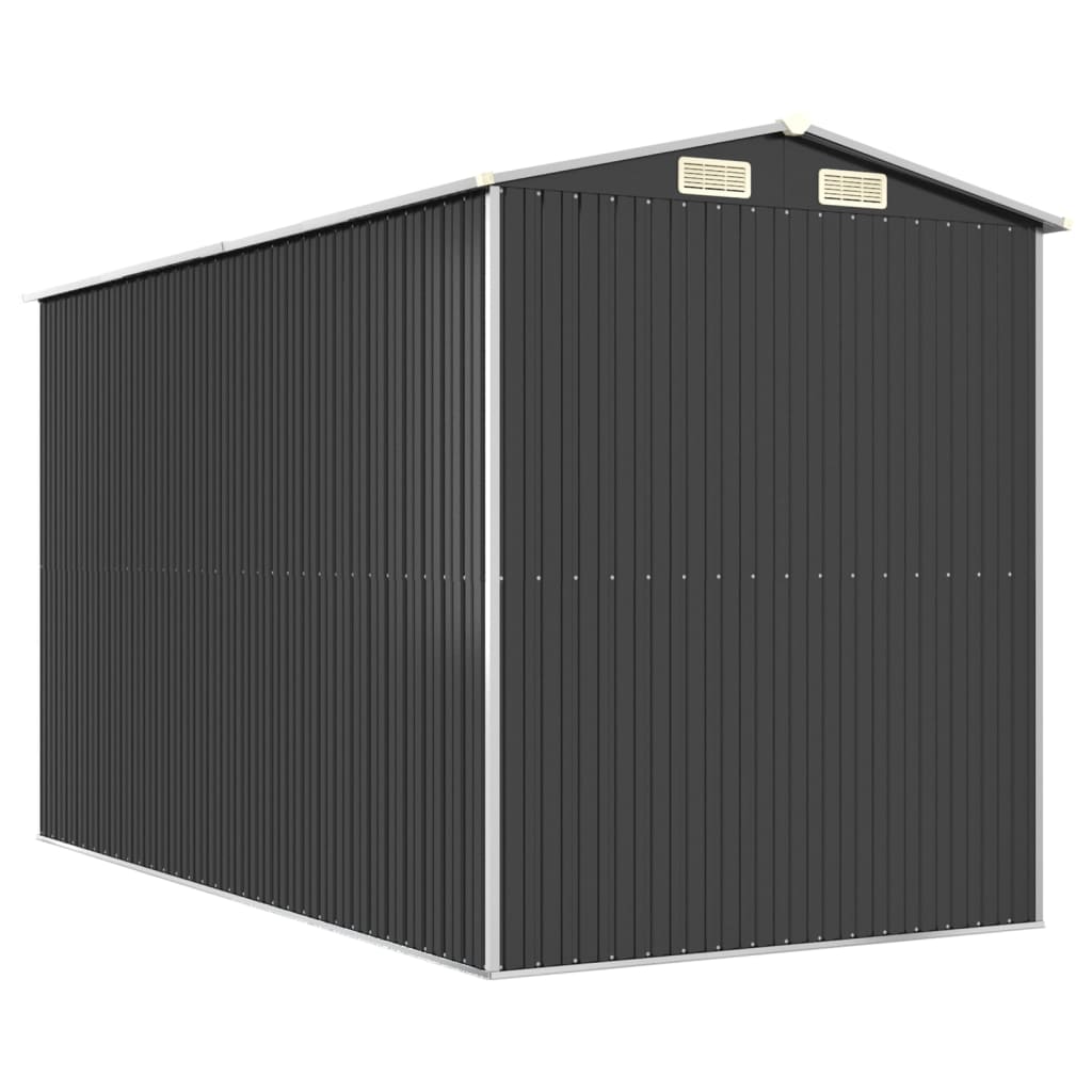 Capanno da Giardino Antracite 192x357x223 cm in Acciaio Zincato