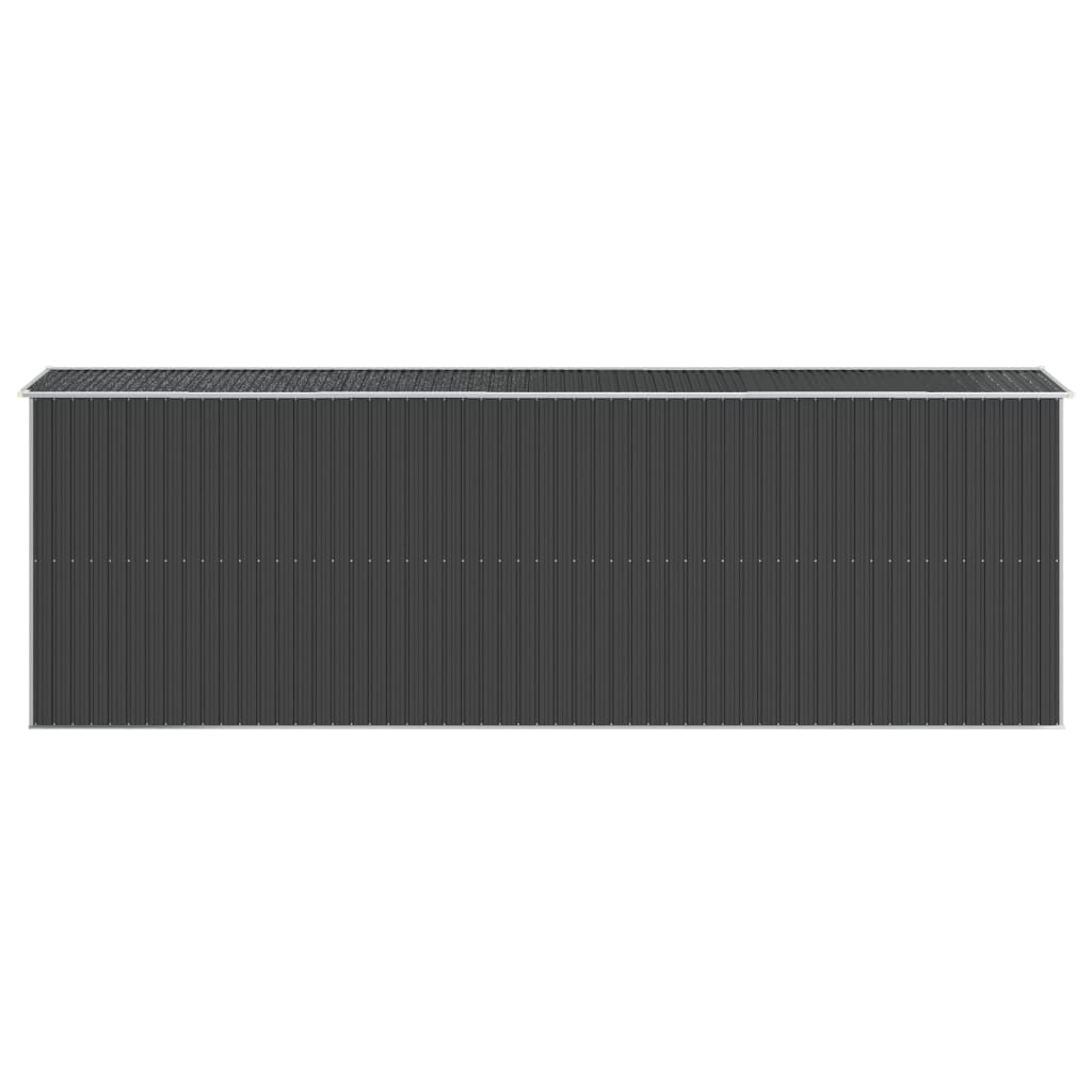 Capanno da Giardino Antracite 192x606x223 cm in Acciaio Zincato
