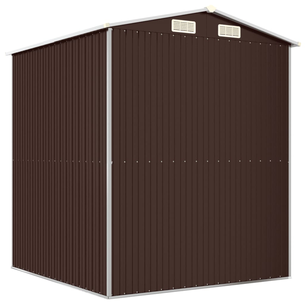 Capanno da Giardino Marrone Scuro 192x191x223cm Acciaio Zincato