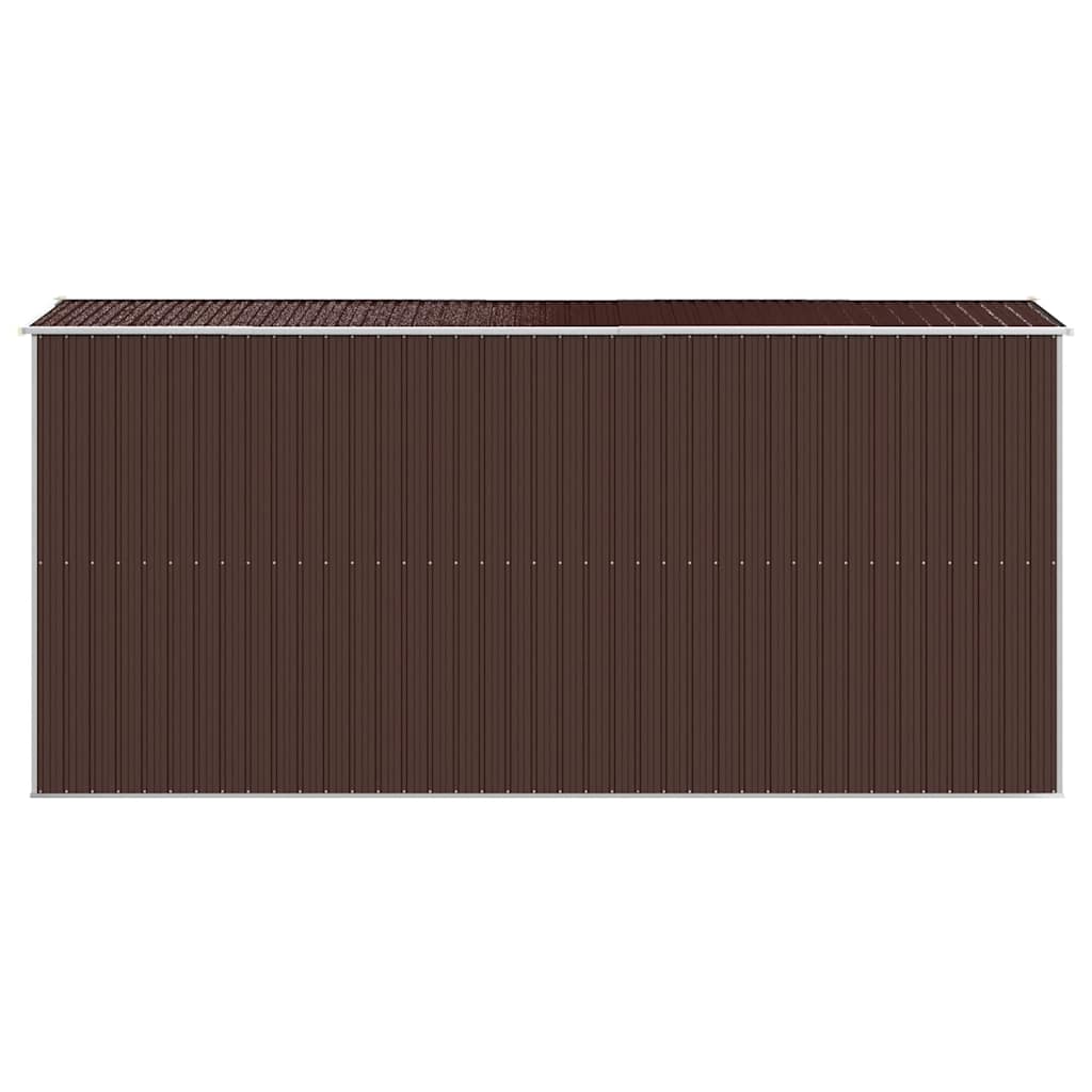 Capanno da Giardino Marrone Scuro 192x440x223cm Acciaio Zincato