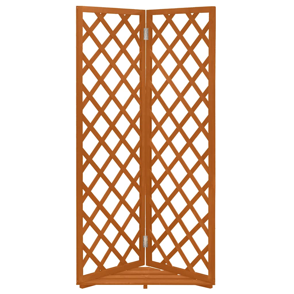 Traliccio ad Angolo Arancione 50x50x145 cm in Massello di Abete
