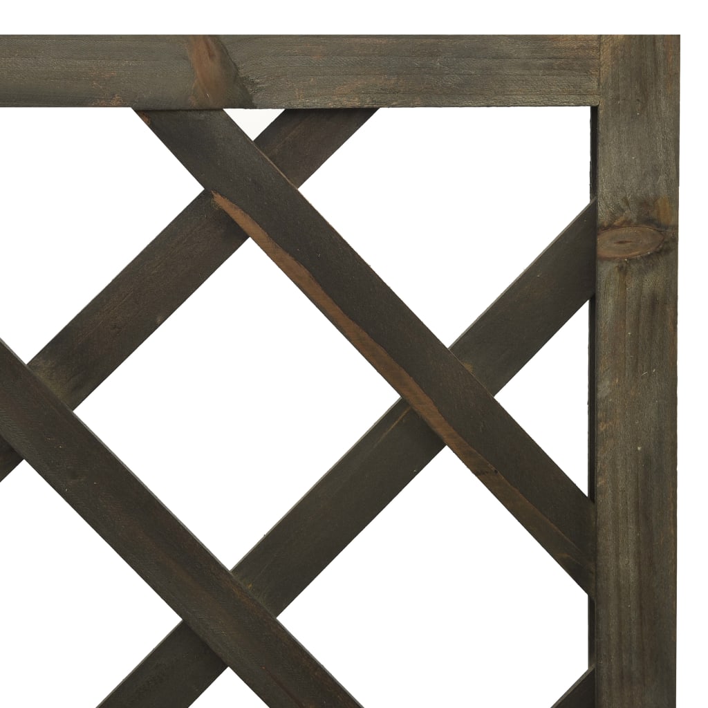 Traliccio ad Angolo Grigio 50x50x145 cm in Massello di Abete