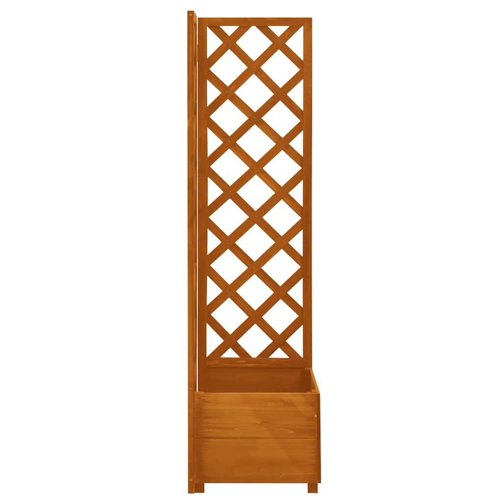 Traliccio ad Angolo Arancione 40x40x150 cm in Massello di Abete