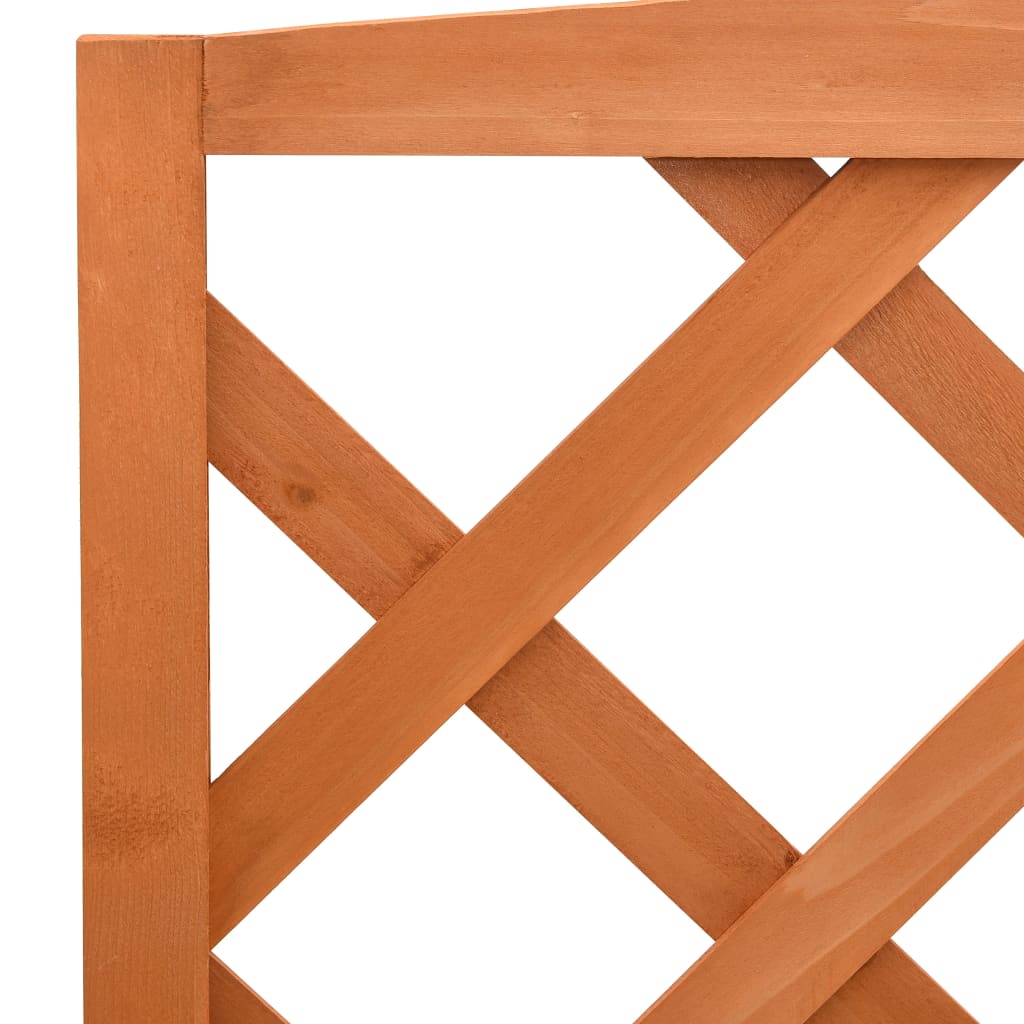 Fioriera con Traliccio Arancione 70x42x120 cm Massello di Abete
