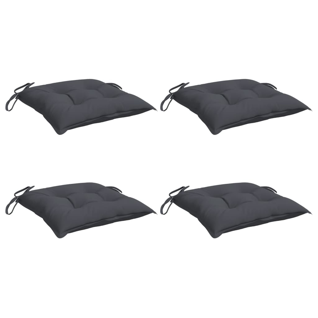 Cuscini per Sedia 4 pz Antracite 40x40x7 cm in Tessuto Oxford
