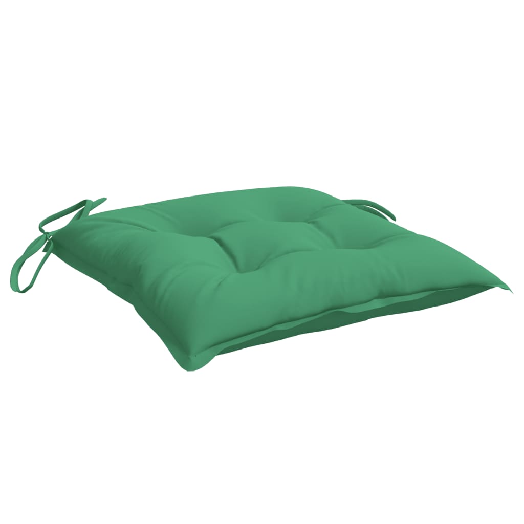 Cuscini per Sedia 2 pz Verdi 40x40x7 cm in Tessuto Oxford