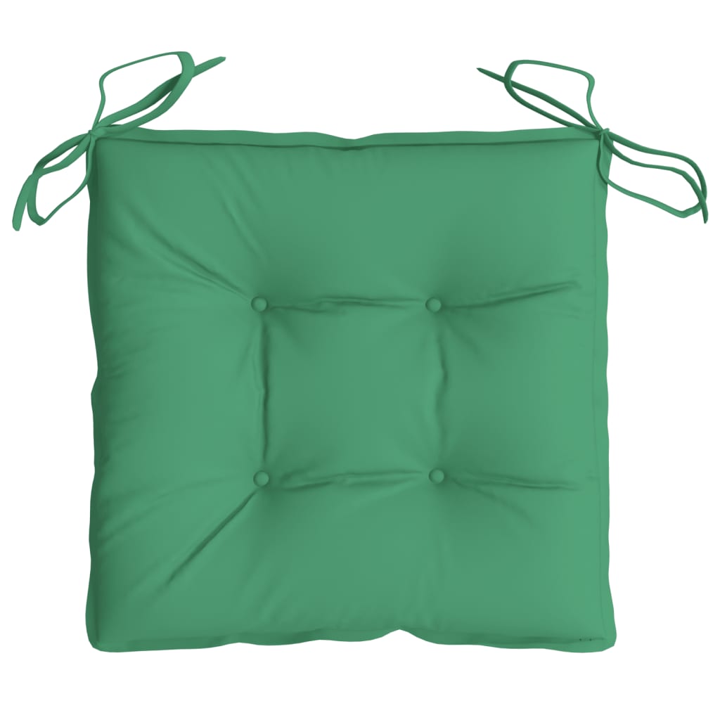 Cuscini per Sedia 2 pz Verdi 40x40x7 cm in Tessuto Oxford